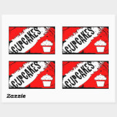 yummie kruimels rechthoekige sticker (Vel)
