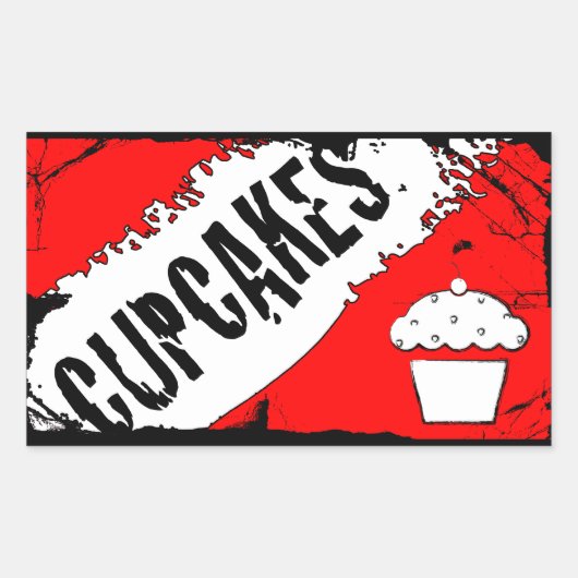 yummie kruimels rechthoekige sticker (Voorkant)