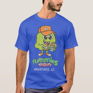 Yummies Yogurt-bevroren yoghurt, boba-donkerkleurs T-shirt