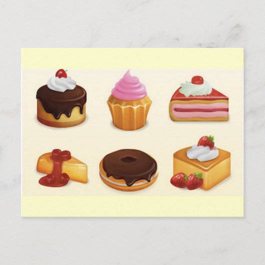 yummmy-pictogramset briefkaart (Voorkant)