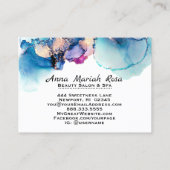 *~* Yummy Abstract Bold Turquoise AP29 Blauwgroen Visitekaartje (Achterkant)