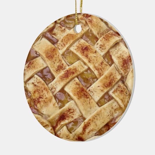 Yummy Apple Pie met kerstmis Keramisch Ornament (Links)