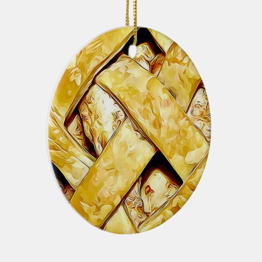 Yummy Apple Pie met kerstmis Keramisch Ornament (Rechts)