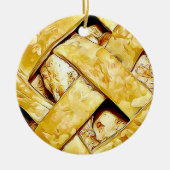 Yummy Apple Pie met kerstmis Keramisch Ornament (Voorkant)
