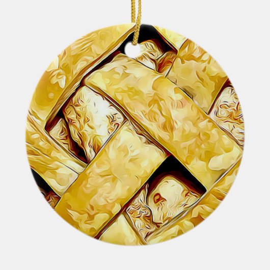 Yummy Apple Pie met kerstmis Keramisch Ornament (Voorkant)