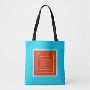 Yummy Aqua en Sinaasappel/Red Center >Rendy Canvas Tote Bag