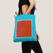 Yummy Aqua en Sinaasappel/Red Center >Rendy Canvas Tote Bag (Dichtbij)
