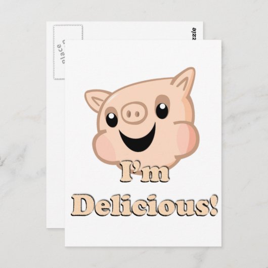 Yummy Bacon Briefkaart (Voorkant / Achterkant)