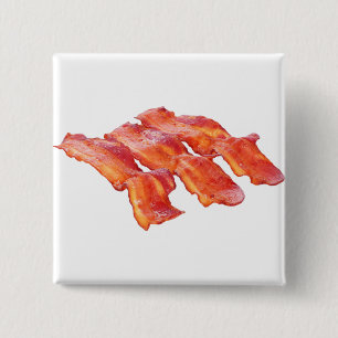 Yummy Bacon Vierkante Button 5,1 Cm