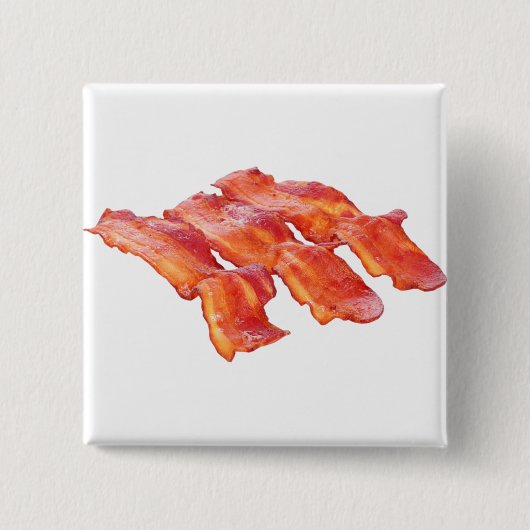 Yummy Bacon Vierkante Button 5,1 Cm (Voorkant)