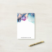 *~* Yummy Blauwgroen Turquoise Gold AP29 Bold Abst Post-it® Notes (Op bureau)