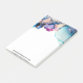 *~* Yummy Blauwgroen Turquoise Gold AP29 Bold Abst Post-it® Notes (Schuin)