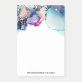 *~* Yummy Blauwgroen Turquoise Gold AP29 Bold Abst Post-it® Notes (Voorkant)