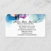 *~* Yummy Blauwgroen Turquoise Gold AP29 Gilded Bo Visitekaartje (Achterkant)