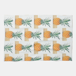 Yummy Bleek Pastel Pineappel Print Fruit Theedoek