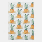 Yummy Bleek Pastel Pineappel Print Fruit Theedoek (Verticaal)