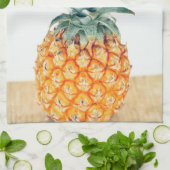 Yummy Bleek Pastel Pineappel Print Fruit Theedoek (Gevouwen)
