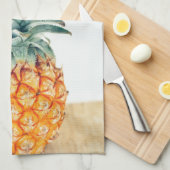 Yummy Bleek Pastel Pineappel Print Fruit Theedoek (Quarter Fold)