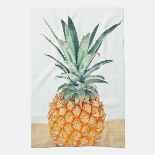 Yummy Bleek Pastel Pineappel Print Fruit Theedoek (Verticaal)