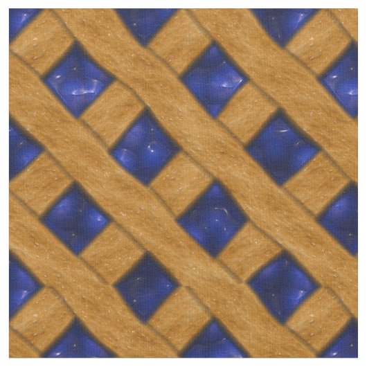 Yummy Blueberry Pie Pattern Stof (Close Up)