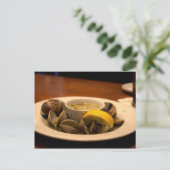 Yummy Bowl of Steamed Clams in Broth Briefkaart (Staand voorkant)