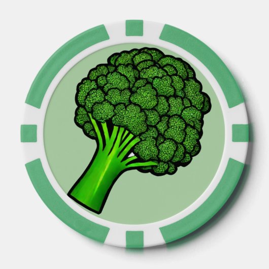 Yummy Broccoli Poker Chips (Voorkant)