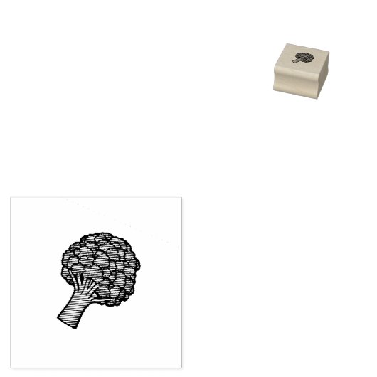 Yummy Broccoli Rubberstempel (Gestempeld)