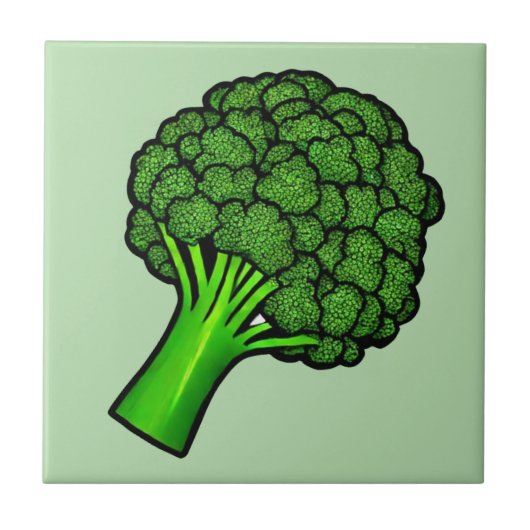 Yummy Broccoli Tegeltje (Voorkant)