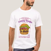 Yummy burger t-shirt (Voorkant)