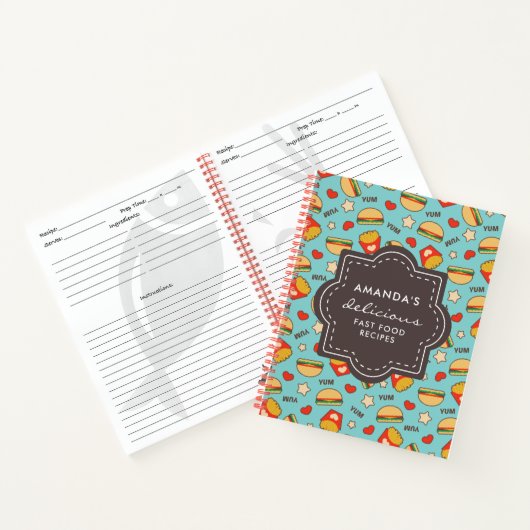 Yummy Burgers & Fries | Snelle recepten voor leven Notitieboek (Binnen)