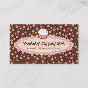 Yummy Cakepops Visitekaartjes
