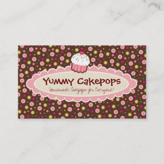 Yummy Cakepops Visitekaartjes