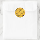 Yummy Cheese crackers Ronde Sticker (Tas)