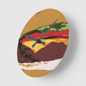 Yummy Cheeseburger Clock Ronde Klok (Hoek)