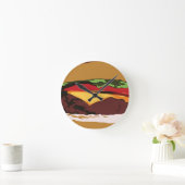 Yummy Cheeseburger Clock Ronde Klok (Huis)
