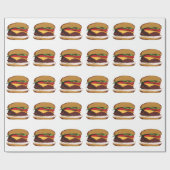 Yummy Cheeseburger Wrapping Paper Cadeaupapier (Vlak)