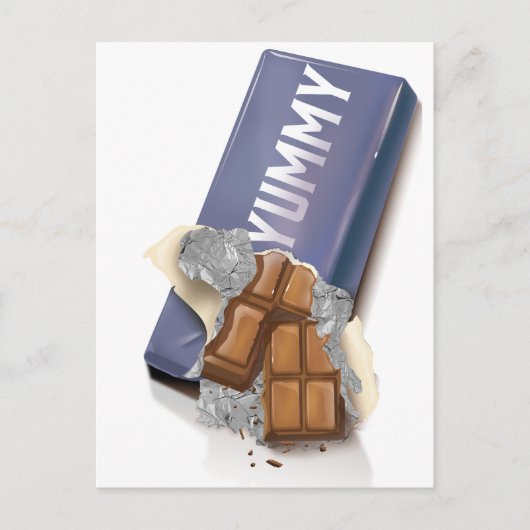 Yummy Chocolate Bar Briefkaart (Voorkant)