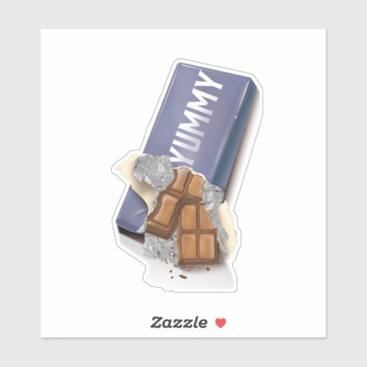 Yummy Chocolate Bar Sticker (Vel)