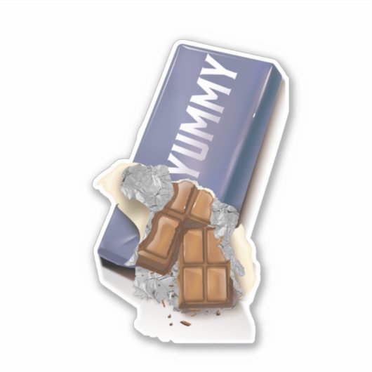 Yummy Chocolate Bar Sticker (Voorkant)