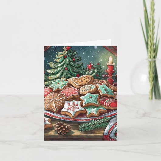 Yummy Christmas Cookies Feestdagen Kaart (Voorkant)