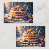 YUMMY CHRISTMAS Flat Note Kaart Notitiekaartje (Voorkant / Achterkant)