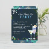 Yummy Cocktails Nieuwjaarsfeest Kaart (Staand voorkant)