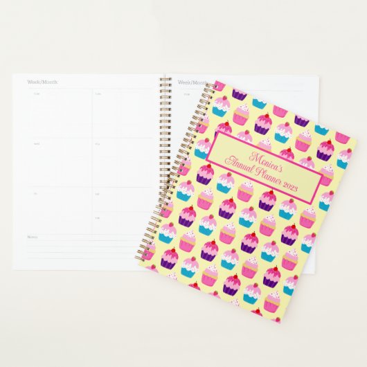 Yummy Colorful Cupcakes patterned Planner (Display)