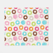 Yummy colorful sprinkles donuts toppings patroon fleece deken (Voorkant (Horizontaal))