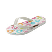 Yummy colorful sprinkles donuts toppings patroon kinder teenslippers (Schuin)