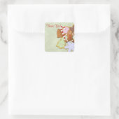 Yummy Cookie Exchange Bedankt Sticker- mint Vierkante Sticker (Tas)