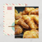 Yummy croissant foto met schattige Tour eiffel Briefkaart (Voorkant / Achterkant)