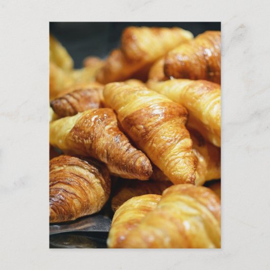 Yummy croissant foto met schattige Tour eiffel Briefkaart (Voorkant)