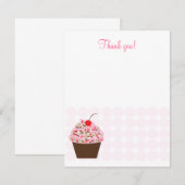 Yummy Cupcake 4x5 flat Notitiekaartje (Voorkant / Achterkant)