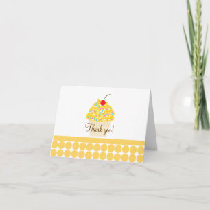 Yummy Cupcake Folded Bedankt notities
